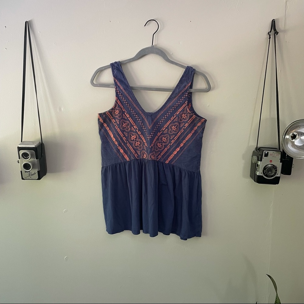 paper crane flowy peplum tank